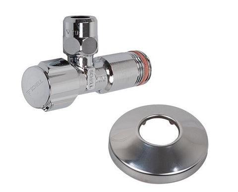 SCHELL Eckventil mit Schubrosette, selbstdichtend, verchromt