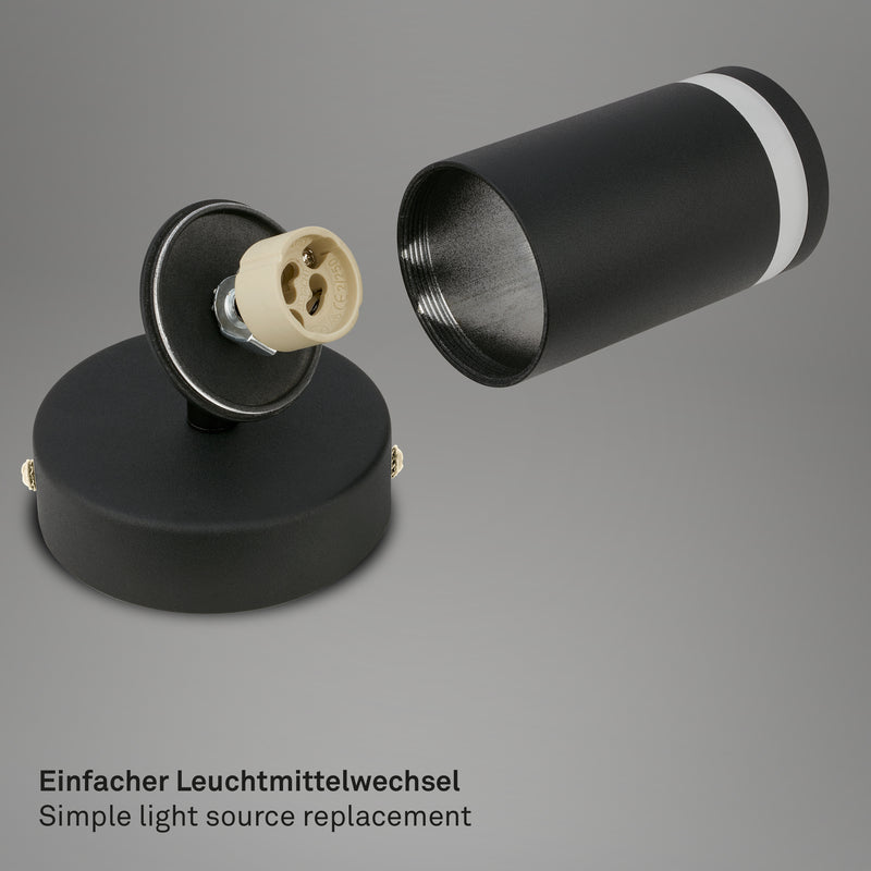 BRILONER Leuchten Spotleuchte GU10 schwarz