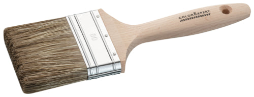 Color-Expert Lasur-Flachpinsel mit Naturborste, Holzgriff