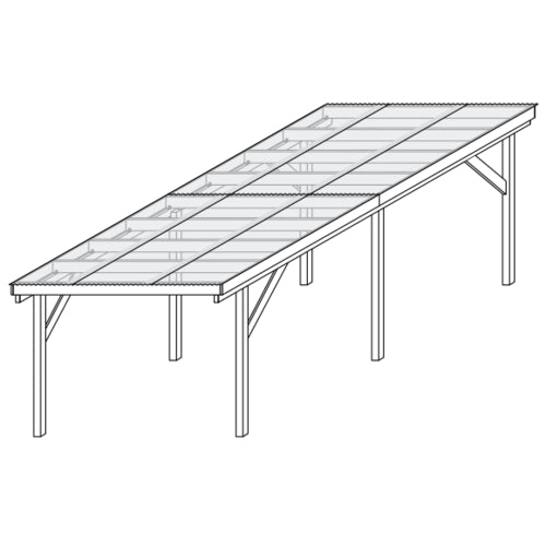 DELTA Gartenholz Einzelcarport Kiefer grün, freistehend 303x505 cm