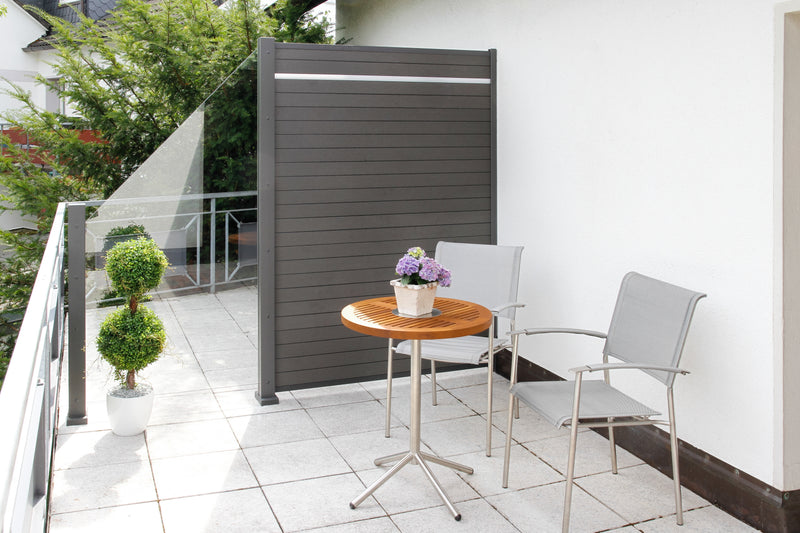 TraumGarten System WPC Zaun-Set anthrazit/anthrazit, 1780 x 1830 mm, 20 mm
