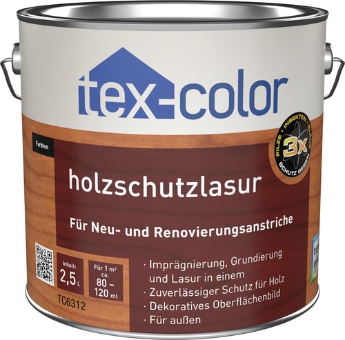 MEFFERT HOLZSCHUTZLASUR Teak TEXCOLOR TC6312, 5 l