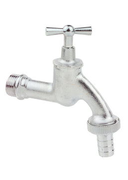 Schütte MS Auslaufventil 3/4"AG x 1"AG x 3/4"T chrom matt, Knebelgriff