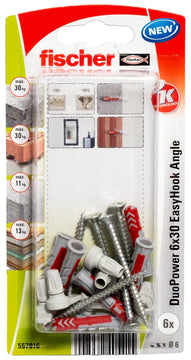 Fischer DuoPower Universaldübel EasyHook, Kunststoff