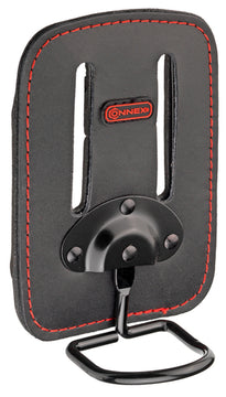 CONNEX Hammerhalter mit Metallbügel, Gürtel-Schlaufe, Leder in Schwarz