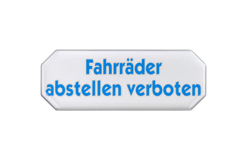 CONMETALL Hinweisschild 3D 107x40 mm „Fahrräder“ silber