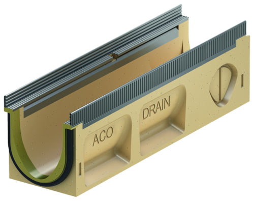 ACO DRAIN® Multiline Seal in V100S Rinne 0,5 m aus Polymerbeton, grau