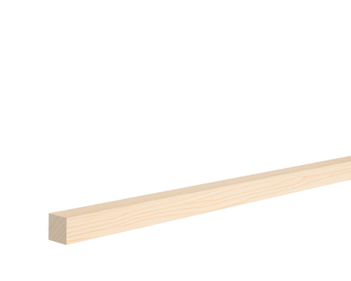 OSMO Quadratstab Kiefer astrein, massiv, roh, natur