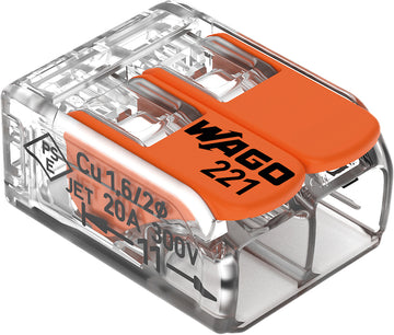 WAGO Verbindungsklemme Compact Hebelklemme transparent orange mm²