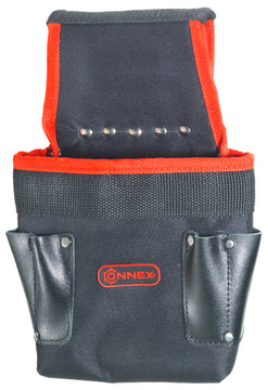 CONNEX Nagel- und Werkzeugtasche 5 Fächer schwarz/orange