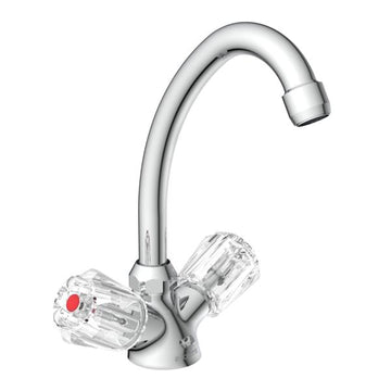 Schütte SAVINO Waschtischarmatur Chrom, Zweigriffarmatur, 220 mm