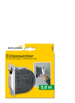 Schellenberg MINI Einlasswickler weiß, inkl. Abdeckpl., Mauerkasten & Gurt