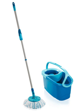 Leifheit Clean Twist Bodenwischer-Set blau/silber mit Disc Mop