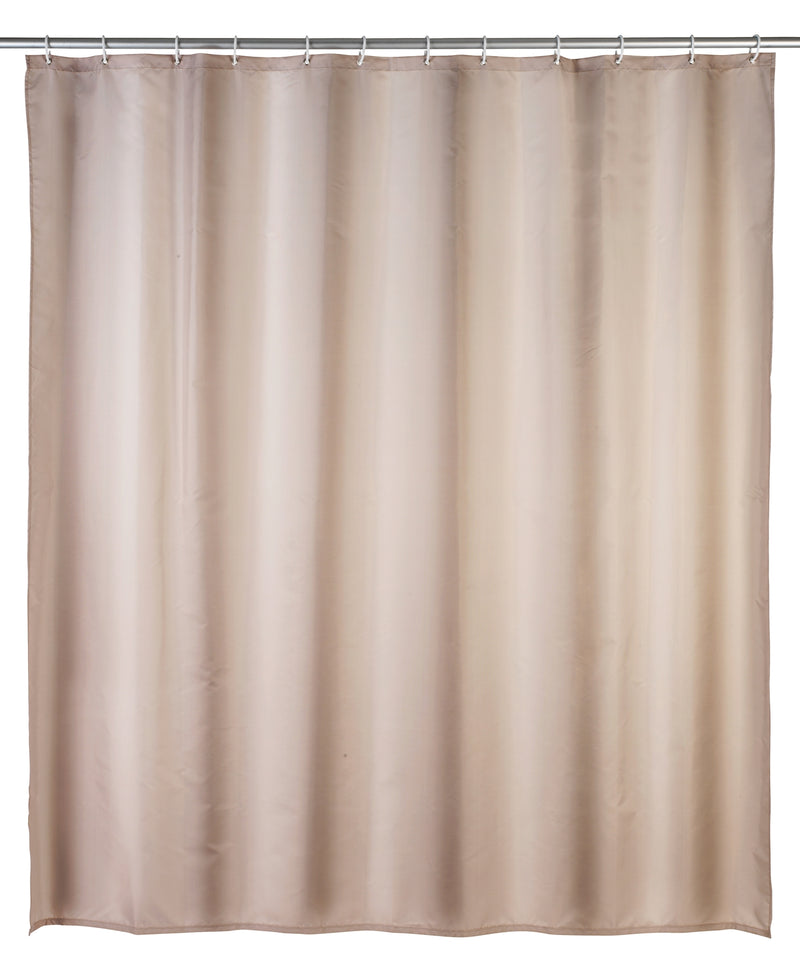WENKO Duschvorhang Anti-Schimmel Beige aus 100% Polyester, 180x200 cm