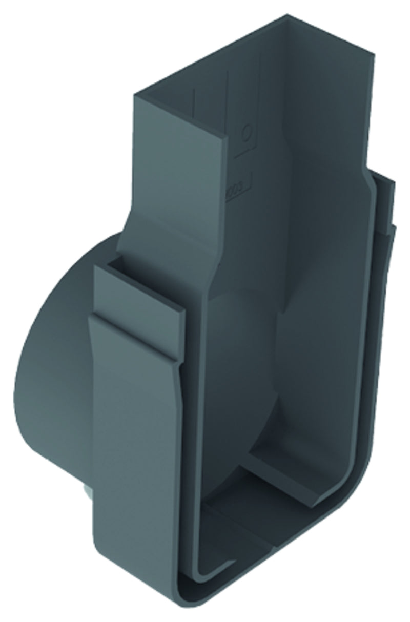 ACO Slimline Endkappe mit Auslass seitlich DN 50, mit Stutzen