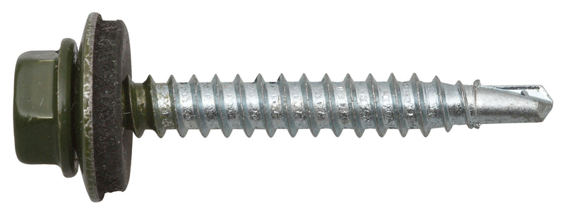 SWG Bohrschraube 6kt. verz. 4,8x35 mm RAL 6003 Olivgrün