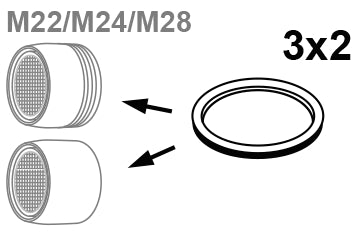Schütte Mischdüsendichtung aus Silikon (3x2) für M22/M24/M28