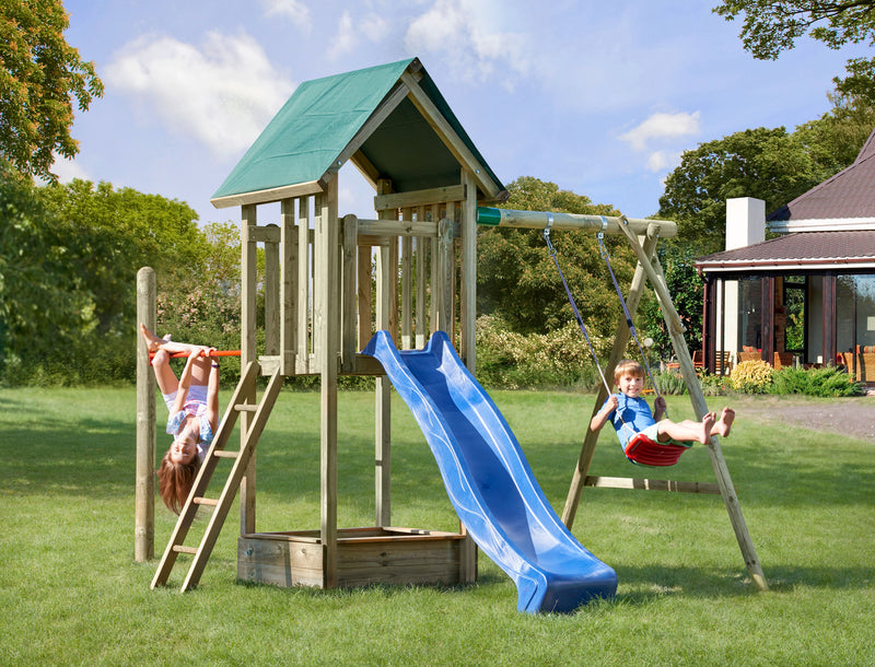 DGplus Spielturm Emma von KDI mit Schaukel, Reck & Rutsche (kdi)