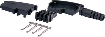 SCHWAIGER Anschlußstecker TAE F, 4-polig, schwarz (lötfrei)