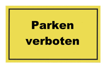 Conmetall Meister Hinweisschild Parken verboten KU gelb 400x250 mm
