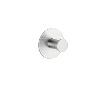 WENKO Celano Rund-Wandhaken aus mattiertem Edelstahl, Ø 50 mm