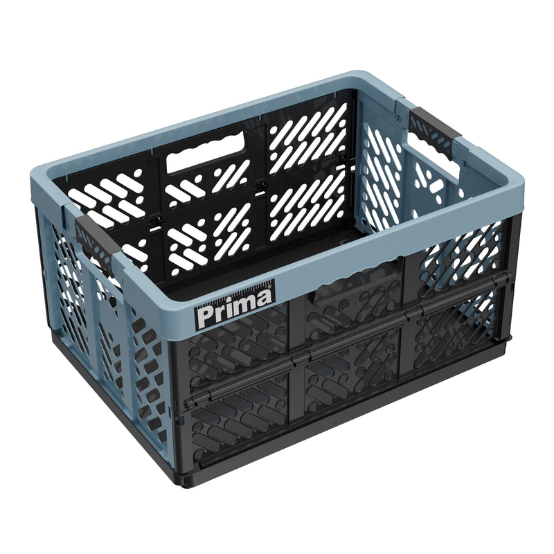 PRIMA Profi-Klappbox 45 l blau/anthrazit mit Softgriffen aus Kunststoff, 54x37x28 cm