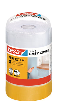tesa Easy Cover Perfect+ Abdeckband Papier transparent, Refill