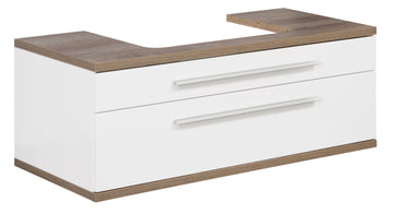 FACKELMANN Stanford Waschtischunterschrank weiß, 2 Schubladen, 110 cm breit