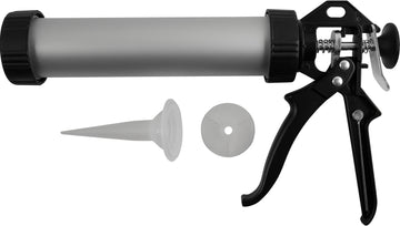 Conmetall Meister Kartuschenpistole geschlossen, silber/schwarz