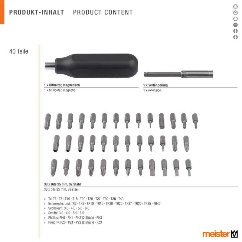 beta.CON Bit-Set AluBox 40in1 inkl. Schraubendreher