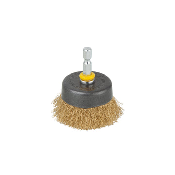 Wolfcraft Drahtbürste Topfbürste (Topf Mess. 6) für Bohrmaschine, 50 mm
