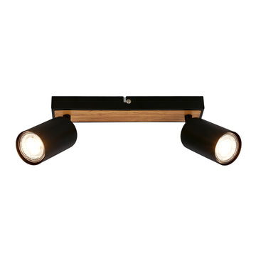 BRILONER Leuchten Spotleuchte 2xGU10 in black-wood