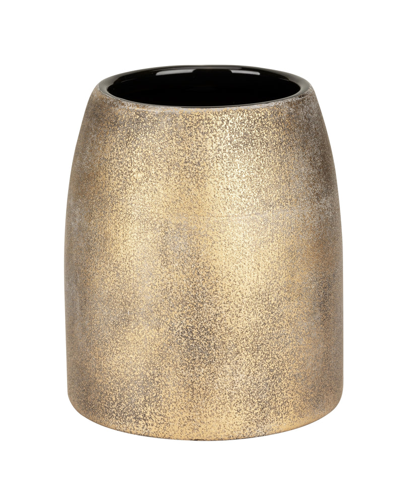 WENKO Tremea Zahnputzbecher Keramik bronze/schwarz, stehend 10 cm