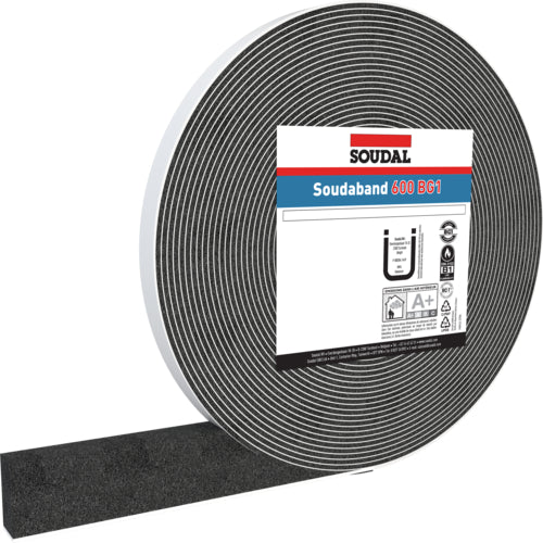 Soudal Kompriband 600PA BG1, anthrazit, einseitig selbstklebend (5,6 m)