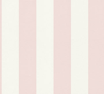 A.S. Création Vliestapete Design Dschungel Rosa-Weiß – Motiv „Streifen“