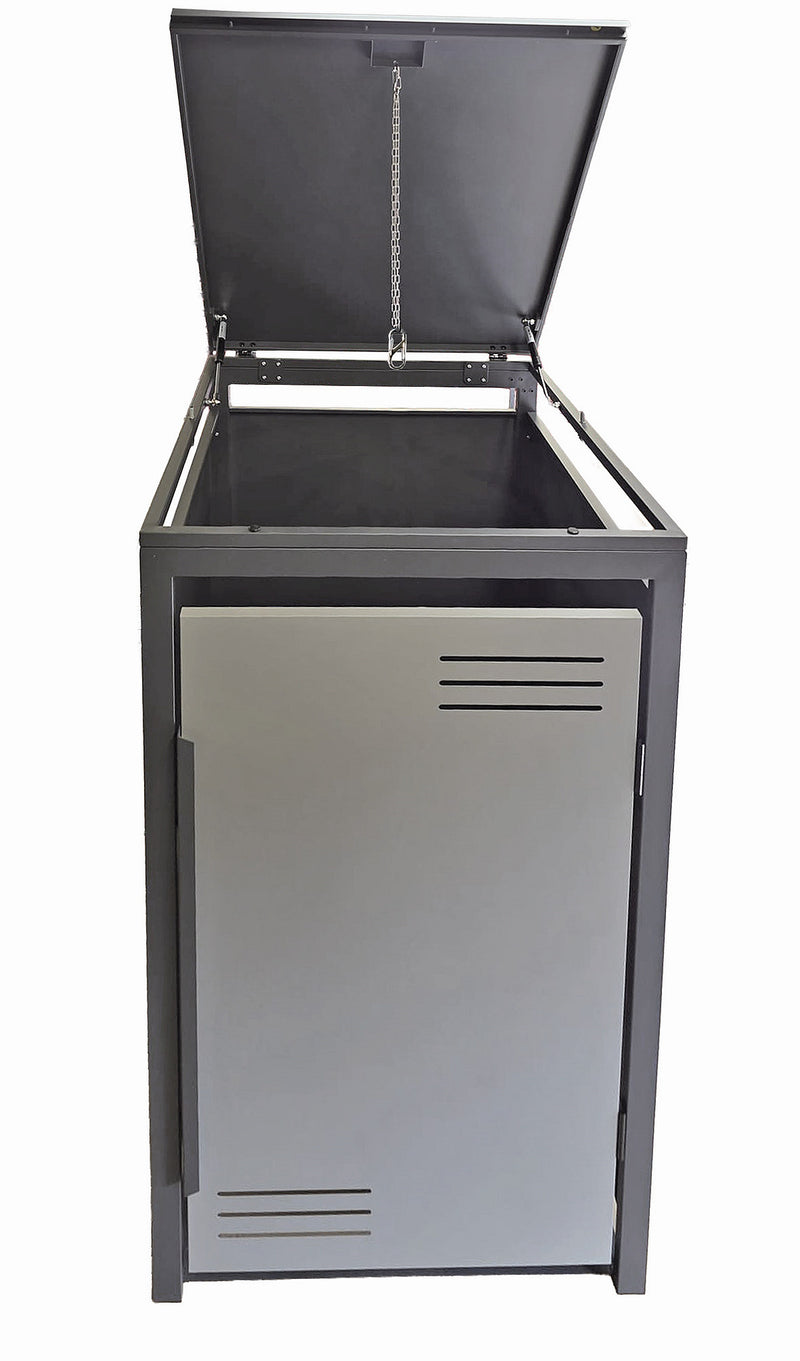 Growi Mülltonnenbox Basis-Set 240 l, Stahl, 1200x680x800 mm
