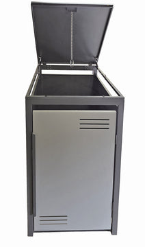 Growi Mülltonnenbox Basis-Set 240 l, Stahl, 1200x680x800 mm