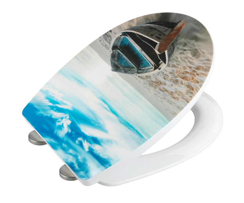 WENKO WC-Sitz Boat high-glossy, mehrfarbig, 365x450 mm