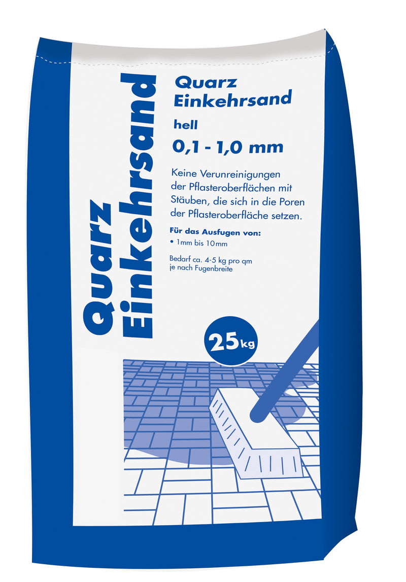 Hamann Einkehrsand Quarz hell 0,1–1 mm, Sack 25 kg