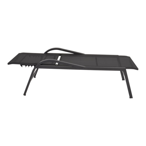 Lesli Living Mojito Negro Relaxliege in matt-anthrazit/schwarz-grau