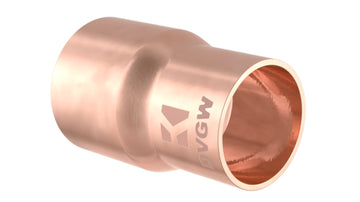Schütte CU Reduzier-Doppelmuffe blank 22 mm x 18 mm, Kupfer