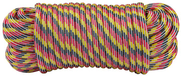 VORMANN Polypropylenseil schwarz/rot/gelb Ø 8 mm, 30 m rundgeflochten