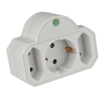 UNITEC Überspannungsfilter weiß mit 1x Schuko und 2x Euro, 250 V (4 St)
