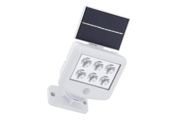 BRILONER Außenleuchte 6×LED mit Sensor, weiß, Solarpanel, 4 W
