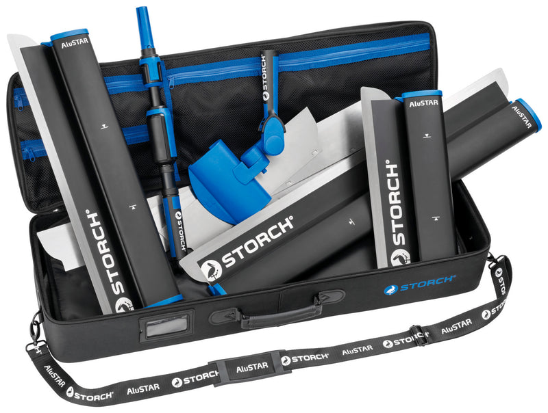 Storch Flexogrip Spachtel Set 8-teilig im Koffer, 0,3 mm Edelstahl