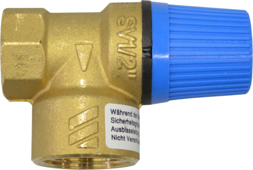 Leysser Sicherheitsventil 1/2" x 3/4", bar, im Sattel