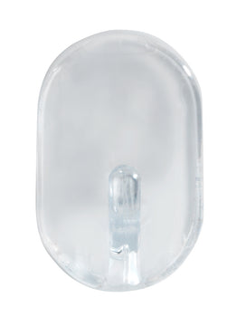 WENKO Ovalhaken mittel transparent, 3er-Set Wandhaken aus Kunststoff