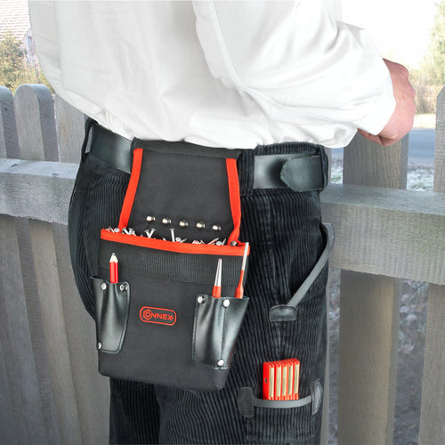 CONNEX Nagel- und Werkzeugtasche 5 Fächer schwarz/orange