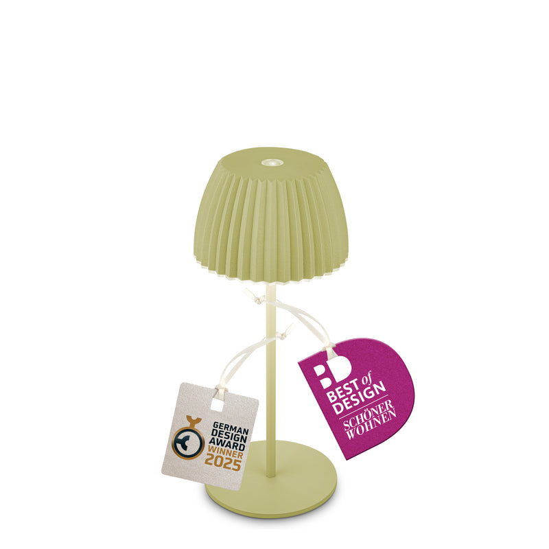 Briloner Leuchten Tischleuchte Mini Akku, grün, 2700K, IP44