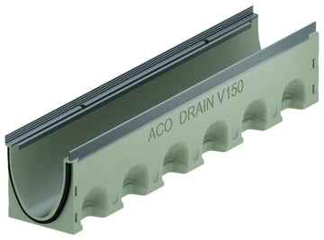 ACO DRAIN® Multiline NX Seal in V150G Rinnenunterteil ohne Abdeckung/Rost aus Kunststoff